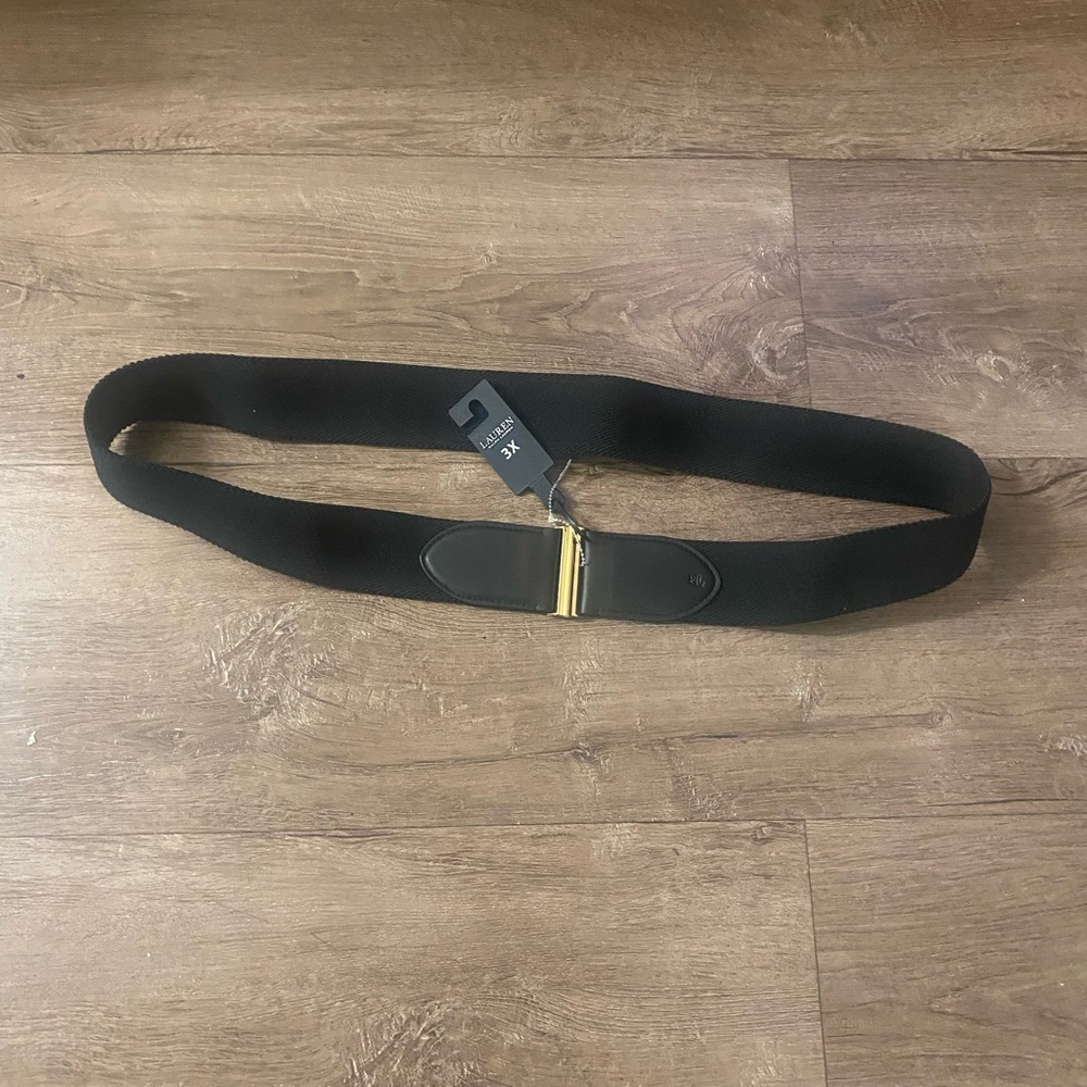 SOLD…Lauren Ralph Lauren Black Belt with Gold Accent